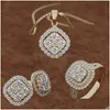 Серьговые ожерелье Установите 3 штуки/сет сердца и стрелы кольца в европейском стиле, дамы, бесконечная мода высококачественная еврея dhgarden dho17