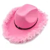 BERETS BRIDE HAT COWBOY DISCO COWGIRL BACHELORETTE PARTY FEDORAS BRIDAL N7YD