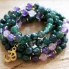 Bransoletka Moss Moss Agate 108 Mala Wrap Breats