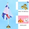 Bannerflaggor 20st flagghållare Stand Pole Meeting Desk Stands Stick Decorative Small Flags Holders Mini Table Flagpole Desktop Base Miniature G230524