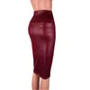 Jupes 25 # 2023 femmes jupe Mini moulante bureau mince longueur au genou taille haute Stretch Sexy crayon fente Hip1