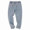 Jeans da uomo Uomo Streetwear Blu Donna Nero Moda coreana Pantaloni Harem Hip Hop Larghi Denim maschili OverSize