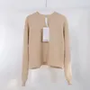 Lu Lu Herbst- und Winter-Yoga-Kleidung, übergroß, Fiess, langärmelig, lässig, lockerer Pullover, Damen-Puover-Top