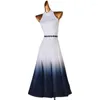Stage Wear Gradient Modern Dancing Dress Women Party Latin Dance Adults Ballroom Competition Costume Practice Clothing SL8435