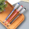 볼 포인트 펜 11pcslot 035mm Ultra Fine Finance Gel Pen Blackbluered Ink Refills Rods gelpen 학교 사무실 시험 용품 문의 230523