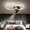 Lampadari Lampadario moderno Illuminazione Anello in oro Lustro Lampada a led per soggiorno Camera da letto Soffitto da riunione