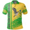 Polos de hombre Verano África Polo - Santo Tomé y Príncipe Marfil Estampado de estilo Camiseta deportiva informal para hombre y mujer Top