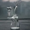 작은 유리 봉오리 굴착 장치 물 담뱃대 Bubbler Heady Downstem Perc Water Pipe 14mm 관절 흡연 액세서리