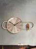 Horloges murales horloge en métal Design moderne avec Sculpture mode créative simple face montre suspendue calme Quartz décor à la maison
