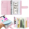 Cash Envelope Binder Eco-Friendly Notebook Faux Leather Waterproof Useful Receipt Coupon