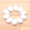 Loose Gemstones Natural White Jade Teardrop 13X18Mm Cabochon No Hole Beads For Diy Jewelry Making Earrings Bracelets Necklace Rings Dhq7S