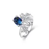 With Side Stones Love Butterfly Blue Gemstone 925 Sier Rings Gtgr15 High Grade Sterling Ring 10 Pieces Mixed Style Drop Delivery Jewe Dhjx5