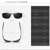Óculos de sol Luxury HD Polarized Sunglasses para homens de metal de prata de prata condução de óculos piloto de óculos machos tons pretos gafas de sol 230524