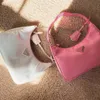 Ré édition Nylon épaule sous les bras sac femmes hommes cleo saffiano triangle sacs à bandoulière luxus prad sac à main sac à main mode petite plage toile blanche fourre-tout pochette