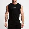 Mens Tank Tops Summer Gym Top Men Cotton Bodybuilding Fitness Sleeveless T Shirt Workout Clothing Compression Sportwear Muscle Vests 230524