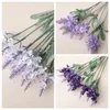 Fleurs décoratives 3 pièces un bouquet de Provence lavande plastique artificielle fausses plantes mariage décoration de la maison Table de noël