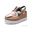 sandals square platform slope thick Stella Britt Shoes women Elyse Brushed slipper Platform Derbys Wedge Laceup Fashion 10