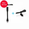 New Mini USB Fan Type-C Fan Flexible Bendable Fan For Power Bank Laptop PC AC Charger Portable Hand Fan For Computer Summer Gadget