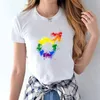 Gurur LGBT T-shirt Gay Lezbiyen Gökkuşağı Tasarım Erkekler ve Kadınlar İçin Baskı Tişörtleri Günlük Yaz Aşk Aşk T-Shirt Giysileri Unisex Büyük Boyut 4xl