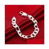 Catena Mens Sterling Sier placcato 12M Three Jane One Link Bracciale Gssb163 Fashion 925 Plate Jewelry Bracciali Drop Delivery Dhdtt