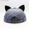 Boll Caps Novelty Creative Cute Cat Ears Basker Lyrare No Eaves Hip Hop Baseball Hat Men Women Summer Autumn Internet Celebrity BL47 L230523