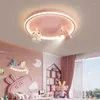 Plafoniere Decorazione per la casa nordica Salone Decorazioni per la camera da letto rosa Lampada a Led intelligente per la luce dimmerabile della stanza Lamparas Illuminazione per interni