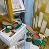 Designer AM pantofole di seta importate, fodera in pelle di pecora, sandali con suola in vera pelle, tacchi alti con un'altezza del tacco di 9,5 cm, scarpe da donna, scarpe da fabbrica di alta qualità