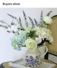 5Pcs/lot Artificial Flowers Flocking Lavender Fake Flowers for Garden Decoration Wedding Layout Interior Home Living Room Bouquet Photography Props