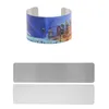 Bangle blank cuff bracelet for sublimation aluminum bangles for women customizable jewelry gift for friends can print photo