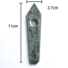 Natural Crystal Stone Smoking Pipe 45 Colors Energy Stone Wand Healing Obelisk Gemstone Tower Point Tobacco