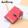 Wallets Women Name Engraving Magnetic Buckle Top Quality Card Holder Female Purse Zipper Wallet For