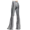 Jeans da donna Vintage Floral Leopard Print Leggings a vita alta Pantaloni skinny sexy alla moda da donna Pantaloni svasati a gamba larga casual 2022 Primavera Estate Y23