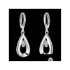 Ear Mankiet Women Sterling Sier Plated Water Drop Kolczyki GSSE614 Fashion 925 Talerz Kolczyka Dostawa prezentu Dhccy