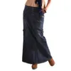 Капри TIYIHAILEY, бесплатная доставка, модные длинные макси ALine S2XL, джинсовые джинсы, весна-лето, женская юбка с разрезами, синие карманы, облегающие бедра
