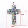 Pendant Necklaces New Zelanian Abalone Shell Pearl Gem Stone Cross Bead Necklace Jewelry N3375 Drop Delivery Pendants Dhzuk