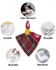 Table Napkin 4pcs Christmas Plaid Lanterns Snowman Square 50cm Wedding Decoration Cloth Kitchen Dinner Serving Napkins