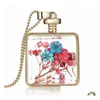 Pendant Necklaces Mticolor Necklace Dry Flower Specimen Square Gsfn061 With Chain Mix Order 20 Pieces A Lot Drop Delivery Jewelry Pen Dhjzu