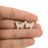 Dijes esmalte mariposa encanto para joyería DIY hacer lindo Animal collar pulsera Cubic Zirconia insecto suministro