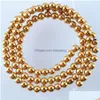 Magnetic Materials Gold No Hematite Gem Stone 2 3 4 6 8 Mm Round Loose Beads Strand For Diy Jewelry Making Bracelets Necklace Access Dhwy1