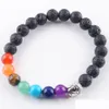 Beaded 10 färger Natural Stone Gem 8mm Armband Strands Meditation Healing 7 Chakra For Women Jewelry BK325 Drop Delivery Dhzbh