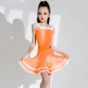 Stage Wear 2023 Latin Dance Dress for Girls Sleeved Spert Suit Chacha Rumba Tango Performance Costumes DN15142