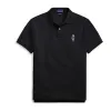 NEUES Poloshirt mit Revers und kurzen Ärmeln für Herren, bestickt mit BÄR-LOGO-T-Shirt, Business-Sport-T-Shirt aus reiner Baumwolle