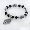 Bracelets de charme Palm Devils Eyes Breaded Bracelet na Europa e America GSFB358 Mix Order 20 Peças Lot Drop Delivery Jewelry Dhxpv