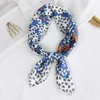 Scarves MoriBty 70cm Women Cotton Square Scarf Bandanas Floral Hair Ribbon Headbands Foulard Femme Neckerchief Wraps Office Lady Tie