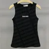 Haftowane litery dzianiny czołgi wierzchołki Kobiet projektantki kamizelki sportowe Summer Slim Yoga Tank Top Wysokiej jakości koszulki damskie Ubrania
