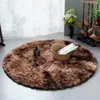 Tapis moelleux tapis pour salon doux enfant tapis rond anti-dérapant sol décor à la maison en peluche épais cravate teinture tapis