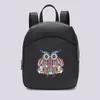 Rucksack Damen Rucksäcke für Mädchen Lässiger kleiner Tagesrucksack Schwarz Mode Federdruck Rucksack Schultaschen Mädchen