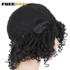 Afro Kinky Curly Wigs For Black Women Synthetic Dreadlock Wigs Omber Short Black Red Brown Cosplay Wigs High Temperature 230524