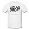 T-shirts pour hommes ManTee Take Back Sunday Band Logo Cool Tee à manches courtes Blanc