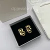 Novo jóias de designer de luxo 18K Gold Bating - Aço inoxidável Casal Brincos de Brincadores de Gift Acessórios de Presente por atacado